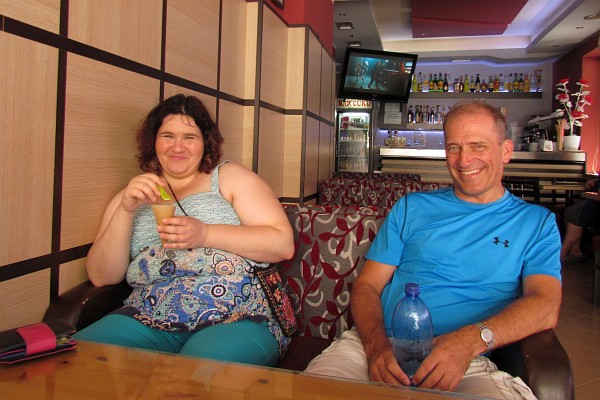Grazina and Eric enjoy some time seeing the city