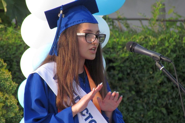 Inda gave her validictorian speech