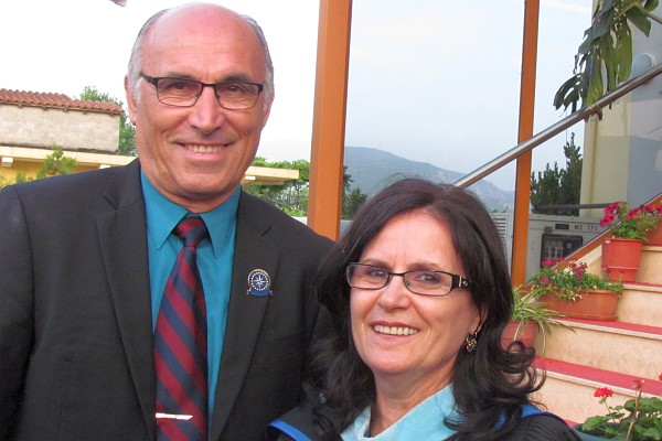 Dini and Klementina after the ceremonies were completed