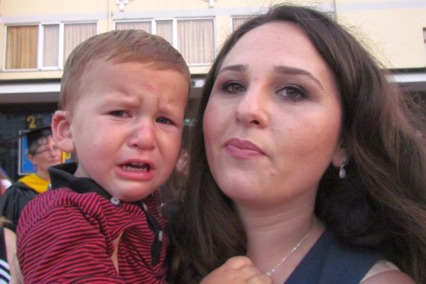 Mon's son Andrea was not happy for one moment