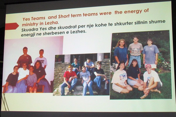 Dini gave a historical slide show