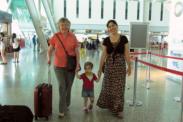 in the airport terminal