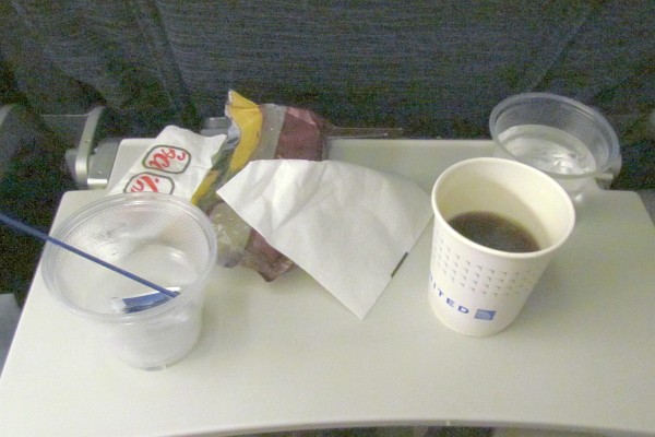 a snack on the plane