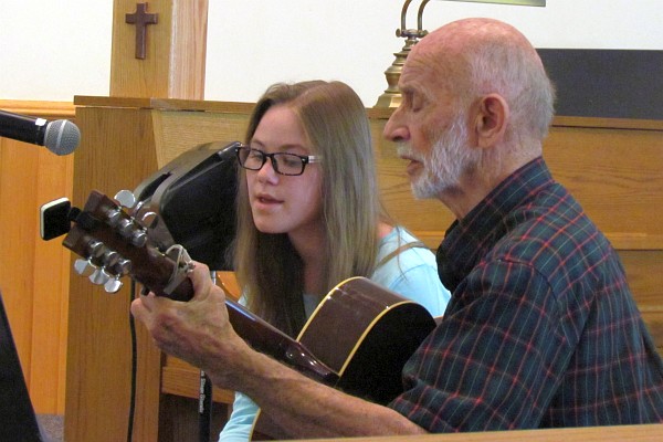 the prelude to our time of worship given by Eli and granddaughter