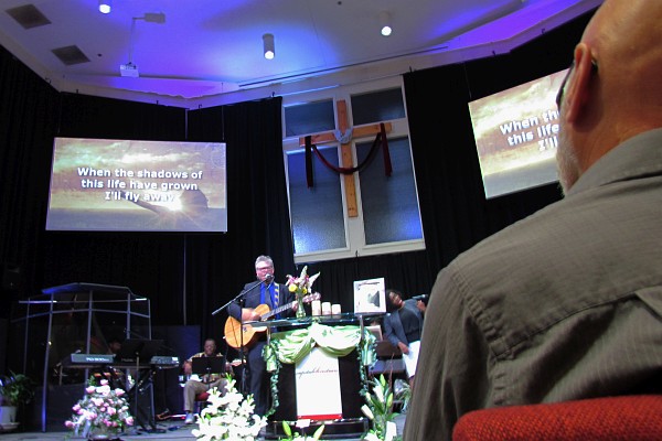 Pastor Caleb led us in singing "I'll Fly Away"