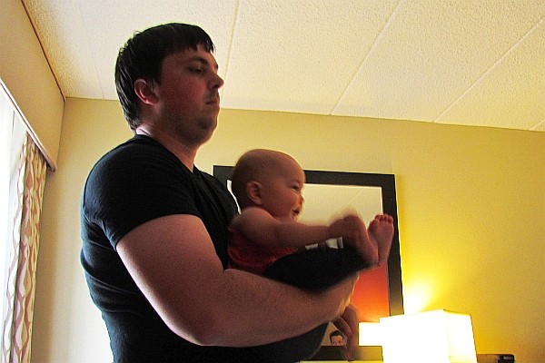 a father's hold on his baby
