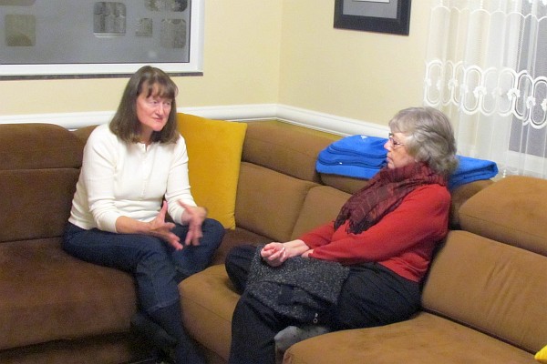 Lois, Elsie and I conversed in the living room before the meal