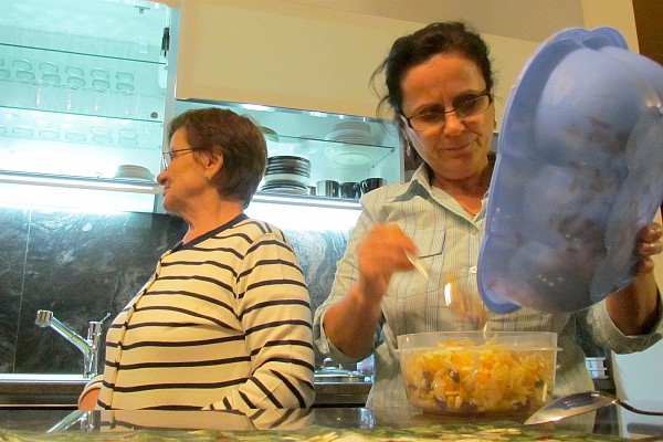 Klementina enjoys working in the kitchen
