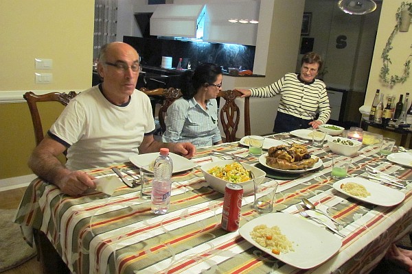 we are all seated and ready to enjoy the meal