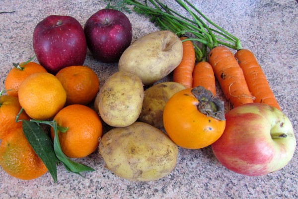 the vegetables and fruit I bought at the shop