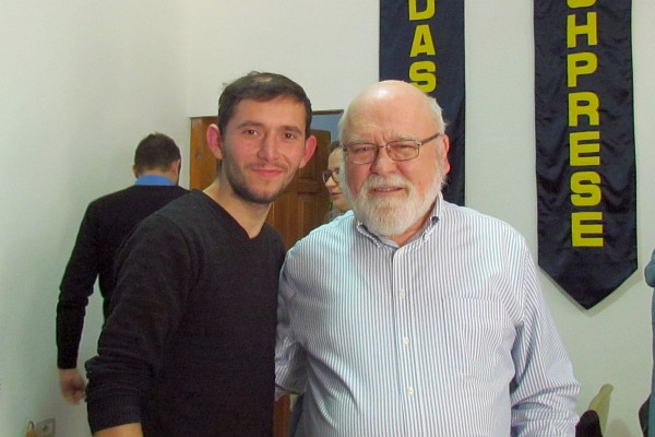 Gazlind joins me for a photo at church