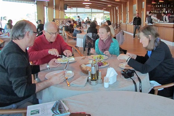 Lois King treats Dini, John, Katrina, herself, and not seen, Elsie, me and Klementina to lunch