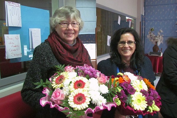 the surprise birthday celebration for Elsie and Klementina