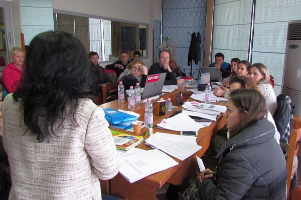An LAC faculty meeting before the new semester