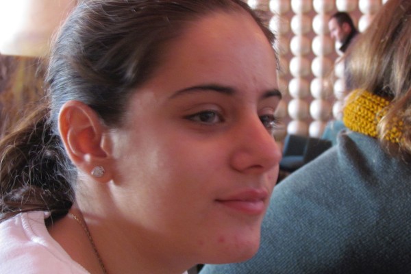 Klaudja listens in 