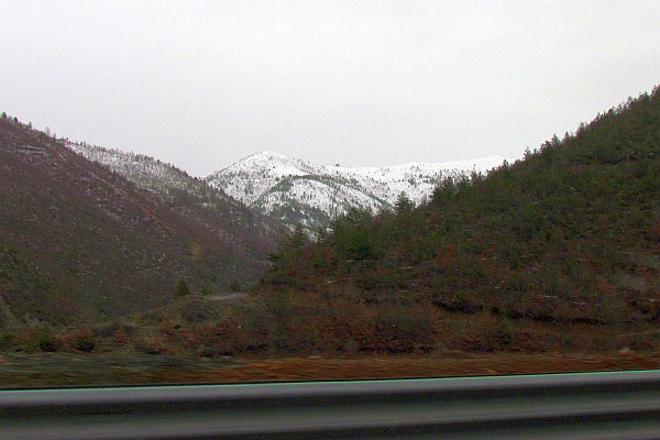 some snow-covered Albanian Alps