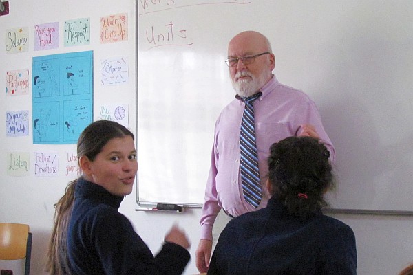 a timed shot of me with my Chem 11 class