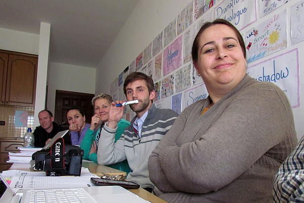 high school faculty prepare for parent-teacher conferences