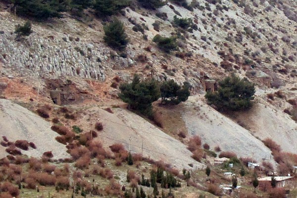 tunnels for the 100 mm TOP guns under previous dictator 