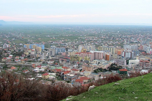 overlooking Lezhe from the castle