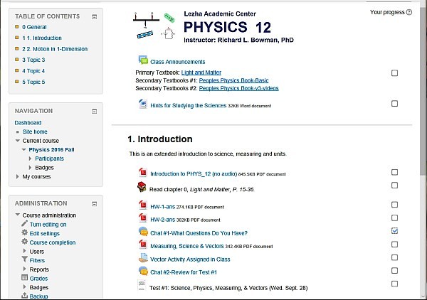 PHYSICS 12 in Moodle