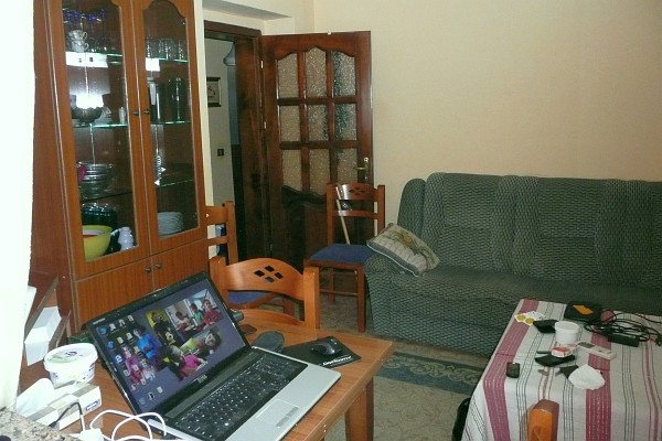 the living/dining room in our apartment