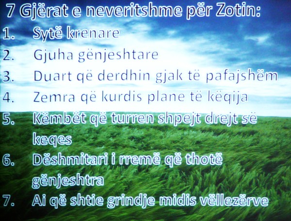 Pastor Rafael's seven points summarizing his sermon