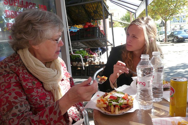 Elsie and Katrina enjoying lunch and conversation