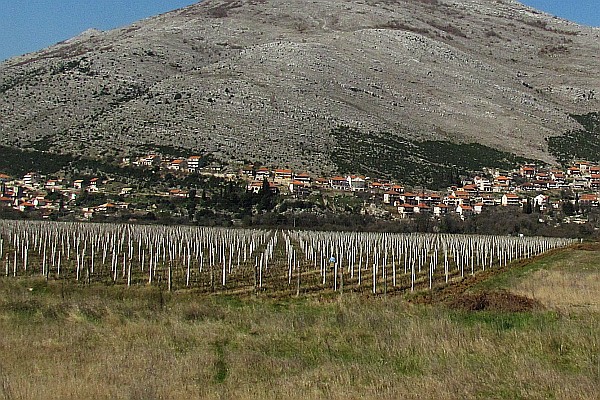 barren rocky hills but fertile valleys