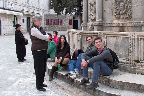 Elsie, Valentina, Justin and Jordan all look on as I take the photo