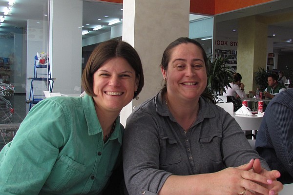 Cindy and Bardha smile as they see the end of the quarter in sight