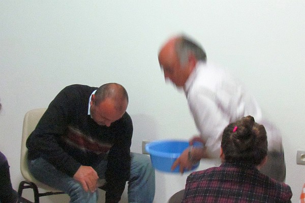 Good Friday symbolic foot washing