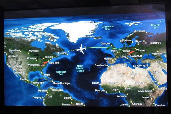 map with flight path
