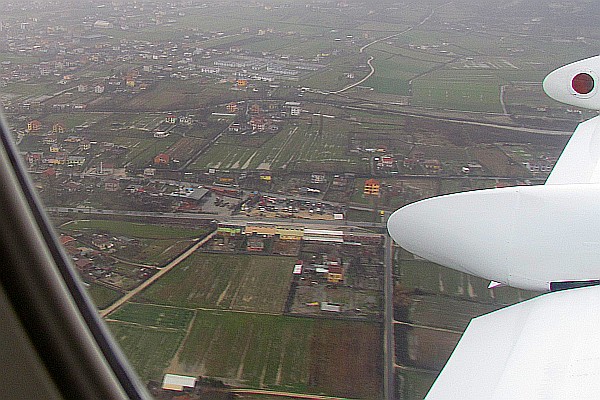 first sight of Albania (from the air)