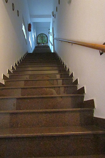 inside stairs to the fourth floor where our apartment is