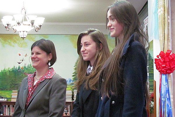 two stuents of the month were presented