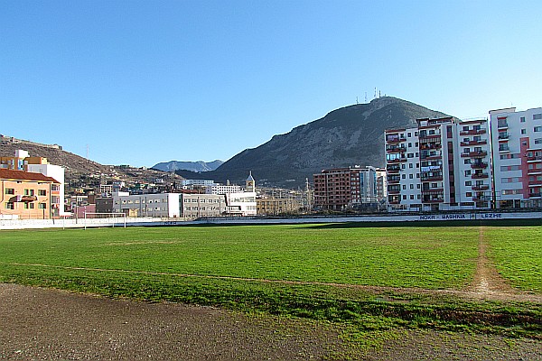 inside the football stadium