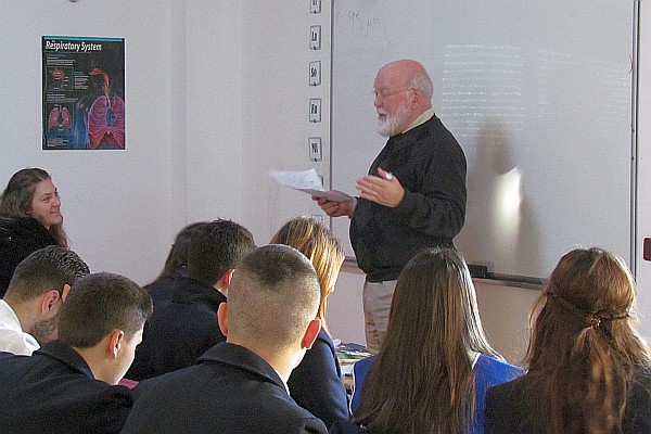 me teaching the seniors physics at LAC