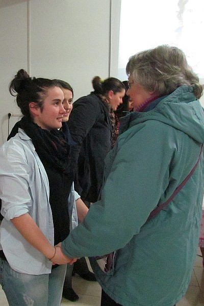 xhilda and Elsie meet for the first time since we are back