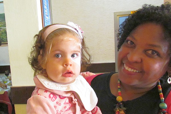 Sophia and Norma share a happy moment