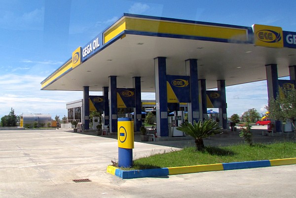 passing a gas station on the way to missionary retreat