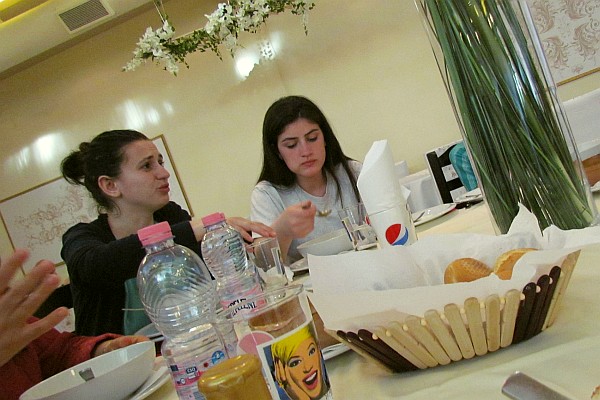 lunch time we were served at tables