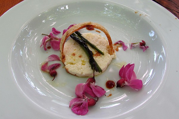 an edible basket and flowers