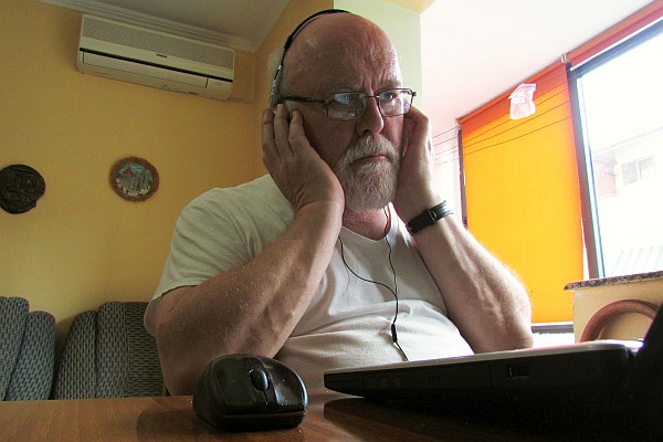 listening to musuc while working on a hot afternoon