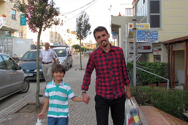 Francis and Samuel Marques near their hoome apartment