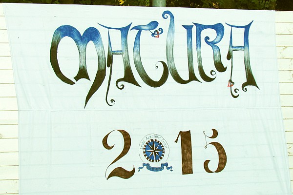 sign paintedd for the event