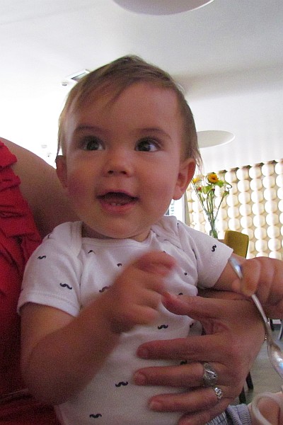 Grandma Shahini hollds  Vincent