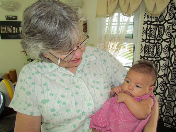 Elsie and a baby