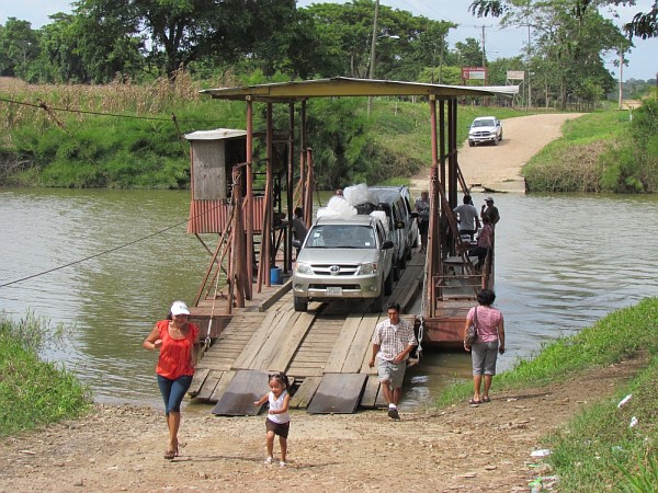ferry across the Belize River