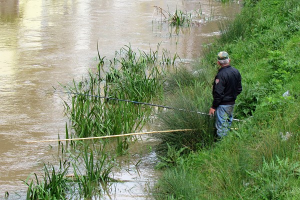 fishing in drainage canal